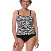 Amoena Salta prothese tankinitop zonder beugel – Off‑white/Zwart | Bodyfashion Born