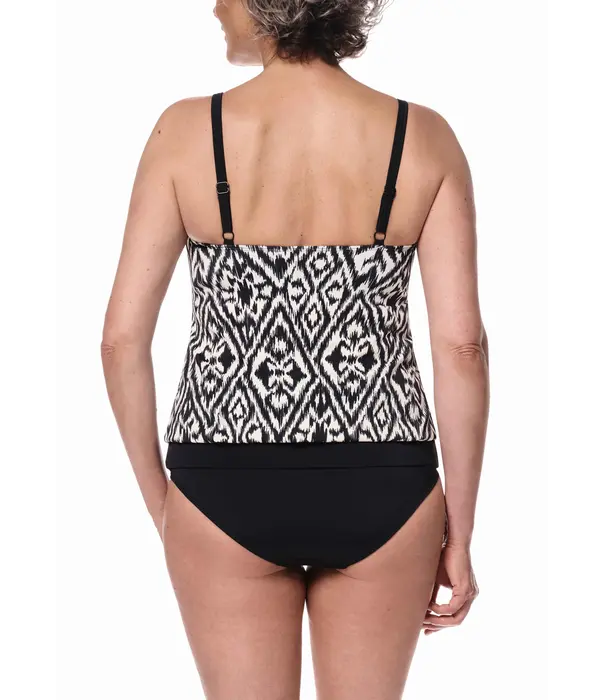 Amoena  Amoena Salta prothese tankinitop zonder beugel – Off‑white/Zwart | Bodyfashion Born