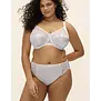 Elomi Cate stevige beugel bh in wit met fantasieborduursel en extra steun
