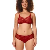 Amoena Karolina Prothese BH zonder Beugel & Licht Voorgevormde Cup – Rood met Sandkleurige Inzet