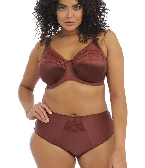 Elomi  Elomi Cate stevige beugel bh in Dark Copper (Koper) met fantasieborduursel en extra steun