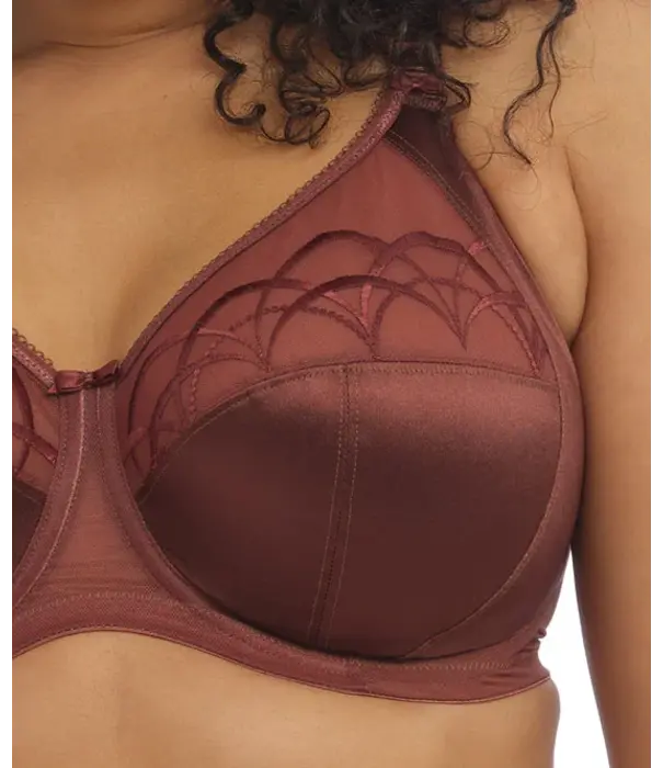 Elomi  Elomi Cate stevige beugel bh in Dark Copper (Koper) met fantasieborduursel en extra steun