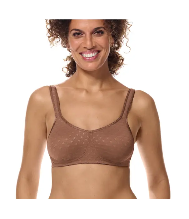 Amoena  Amoena Tiana – zachte naadloze lichtgewicht prothese bh zonder beugel – Mocha