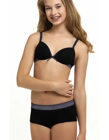 Boobs & Bloomers Audrey tiener bh met voorvorm – zwart