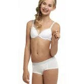 Boobs & Bloomers Audrey – katoenen tiener bh zonder beugel met licht voorgevormde cups – wit