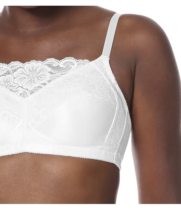 Amoena  Amoena Isabel Hoogsluitende Prothese Bh zonder Beugel – Met Verfijnd Elastisch Borduursel in Wit & Zwart