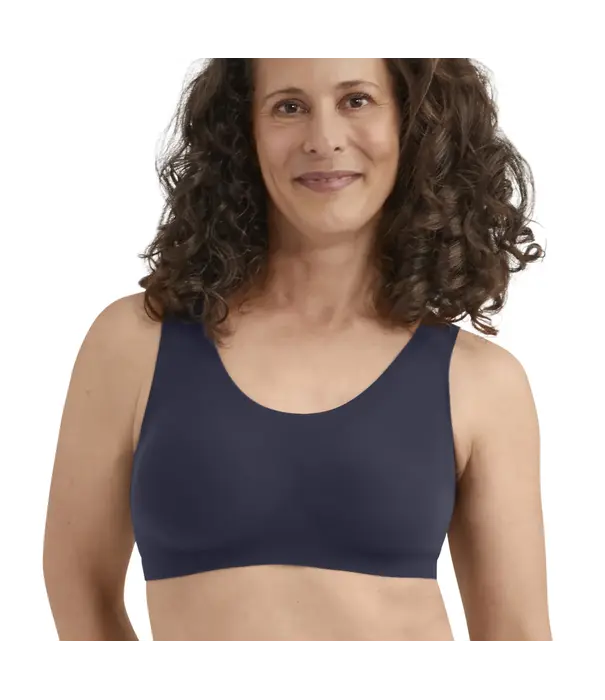Amoena Linda naadloze prothese top zonder beugel – CuraLymph & 3D SensElast – Donkerblauw