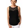 Amoena Summer prothese top zwart met luxe gehaakt borduursel