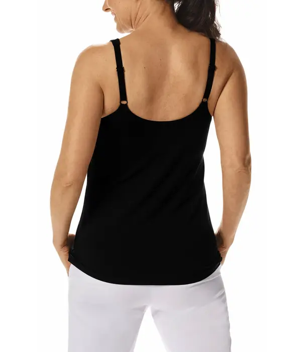 Amoena Amoena Summer prothese top zwart met luxe gehaakt borduursel