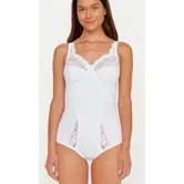 Elegante Susa Latina body zonder beugel in zachte microfaser – kleur Wit (art.nr. 6538)