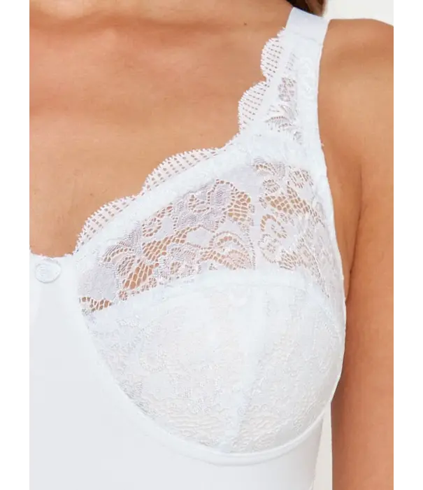 Susa Elegante Susa Latina body zonder beugel in zachte microfaser – kleur Wit (art.nr. 6538)