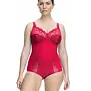 Elegante Susa Latina body zonder beugel in zachte microfaser – kleur Rood