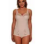 Susa Latina microfaser body zonder beugel in Pure Beige – elastische cup met borduursel