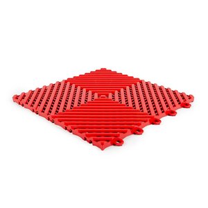 Harde PVC balkontegels - rood - 30x30cm - set van 25 stuks