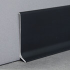 PVC plint - zwart -  80x2mm - Rol 25 meter