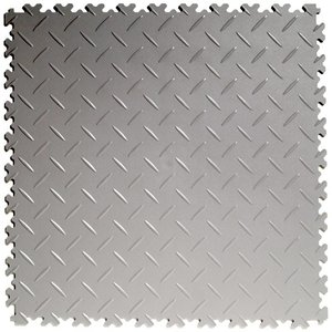 PVC kliktegel - motief: Diamant (tranenplaat) - kleur: Lichtgrijs  - Dikte 4mm