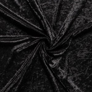 Velours stof panne stof zwart Stoffenwinkel België
