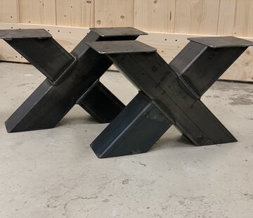 Vakstaal Salontafel X poten (set van 2)