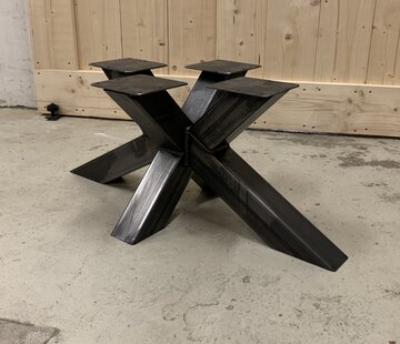 Vakstaal Stalen Matrix onderstel salontafel 80x80