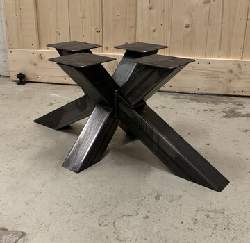 Vakstaal Stalen Matrix onderstel salontafel 80x80