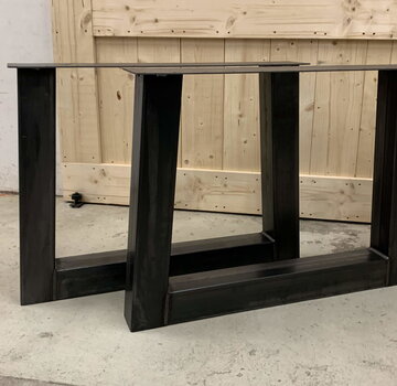 Vakstaal Trapezium onderstellen staal  (set van 2)