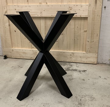 Vakstaal Bartafel onderstel staal Dubbele X