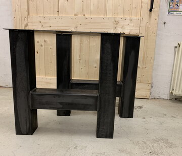 Vakstaal Stalen H poten 12x12 (set van 2)