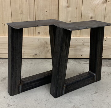 Vakstaal Trapezium onderstellen bankje (set van 2)