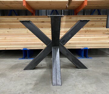 Vakstaal Dubbele kruispoot staal 100 x 100 cm voor ronde bladen