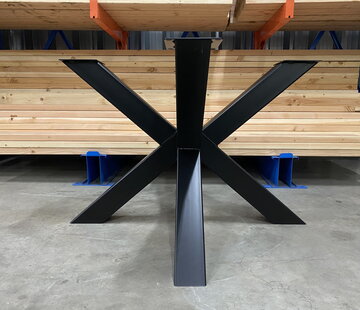Vakstaal Dubbele kruispoot staal 110 x 110 cm voor grote ronde bladen