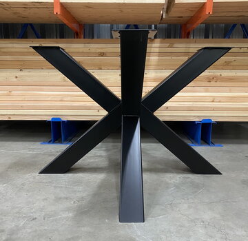 Vakstaal Dubbele kruispoot staal 110 x 110 cm voor grote ronde bladen