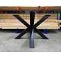 Dubbele kruispoot staal 110 x 110 cm voor grote ronde bladen