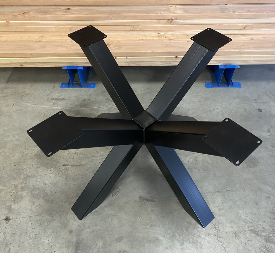 Dubbele kruispoot staal 110 x 110 cm voor grote ronde bladen