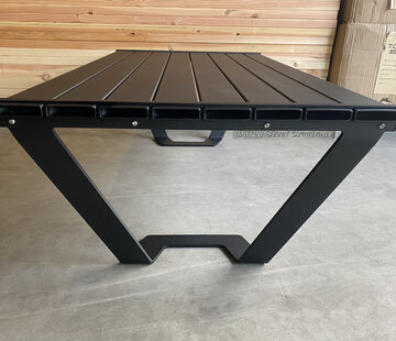 Vakstaal Salontafel buiten zwart staal