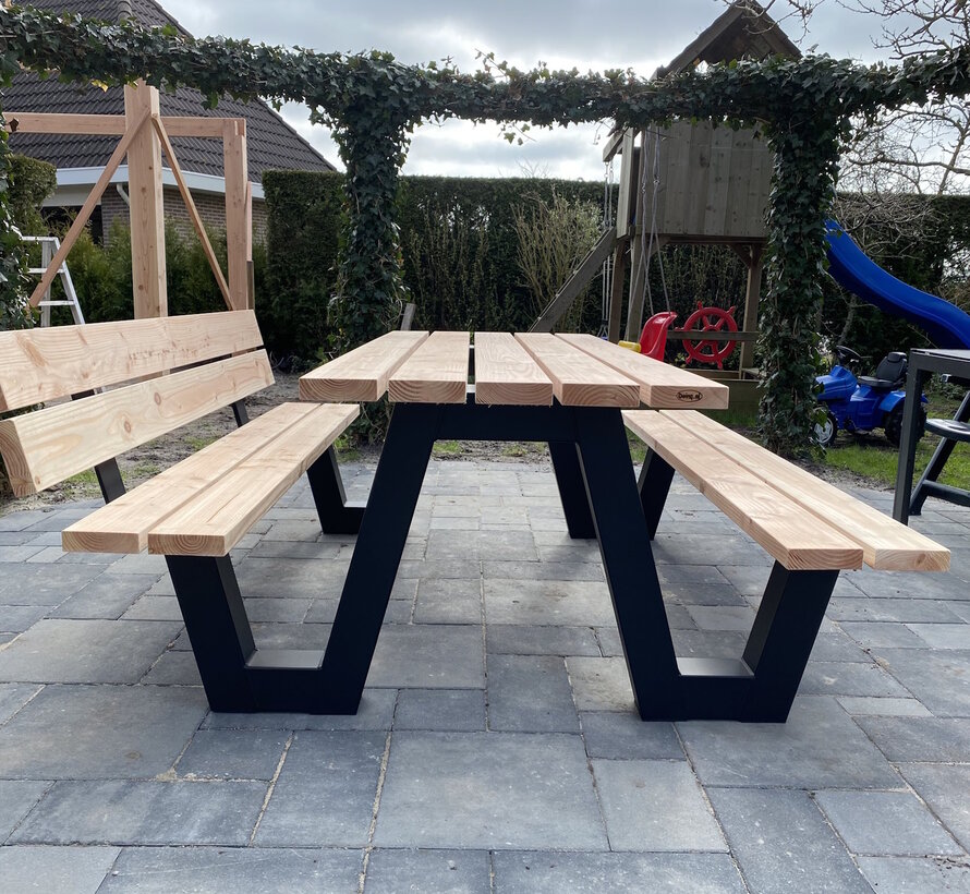 Picknicktafel A frame met rugleuning