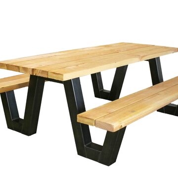 Vakstaal Budget Picknicktafel 2 meter