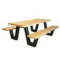 Budget Picknicktafel 2 meter met stalen A onderstellen