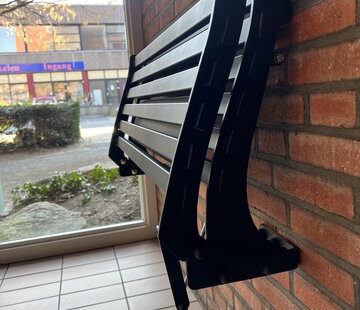 Vakstaal Muurbankje automatisch opklapbaar staal