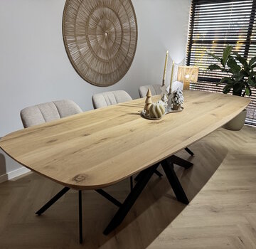 Vakstaal Eiken eettafel Deens ovaal