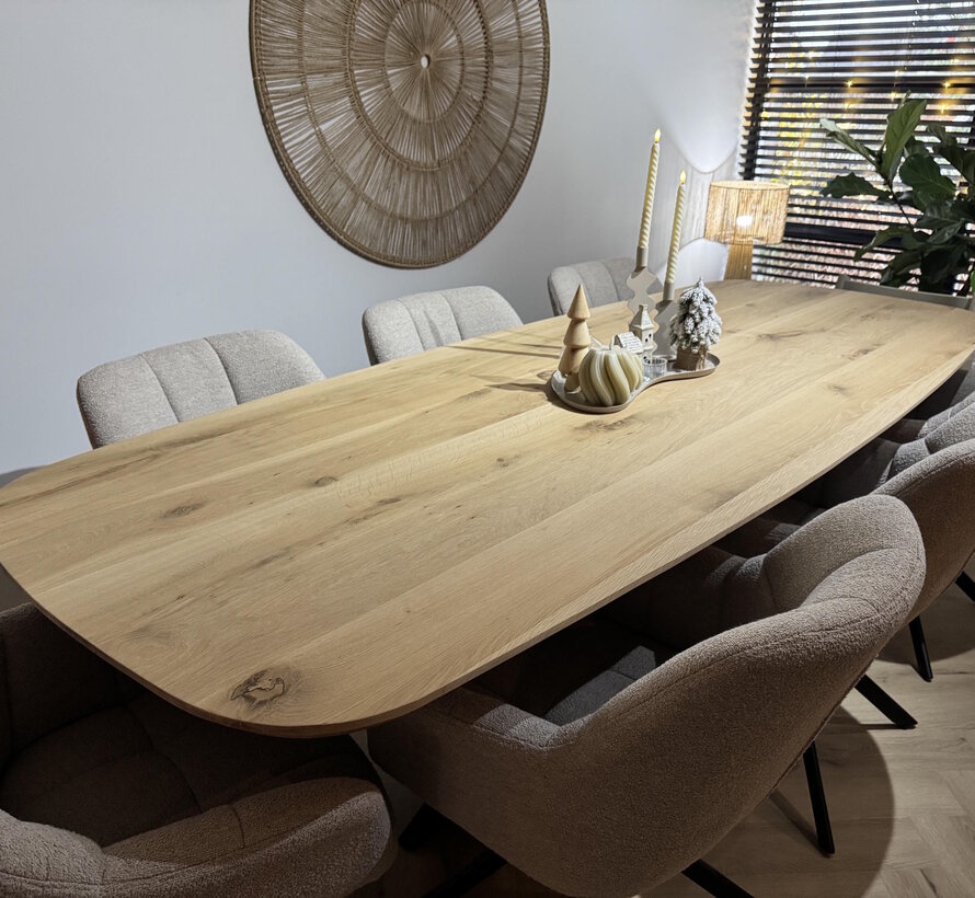 Eiken eettafel Deens ovaal