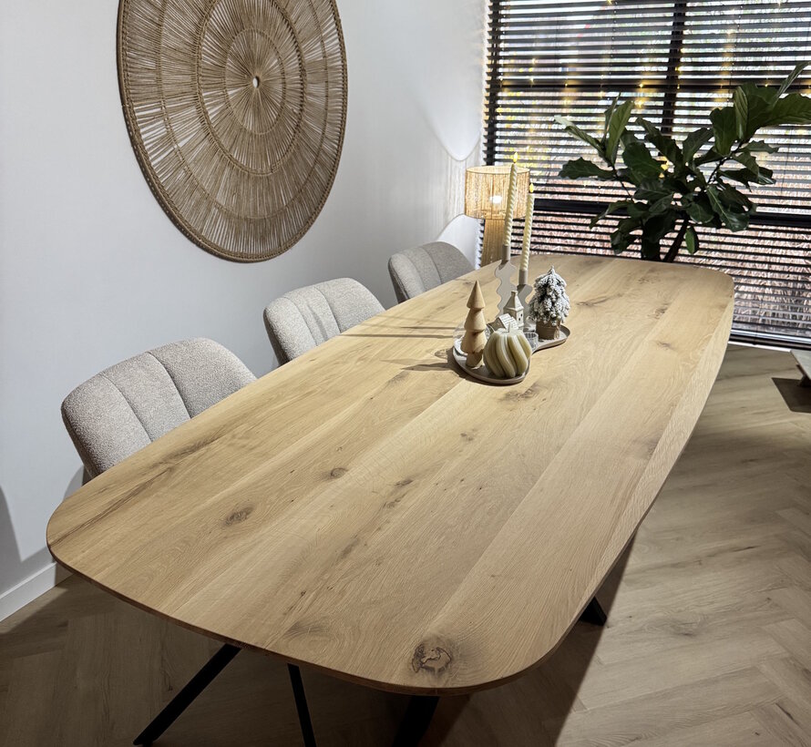 Eiken eettafel Deens ovaal
