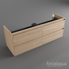 BATHR. VANITY RENO 2.0 OAK OYSTER 160X51X60CM TOP OPEN 4D