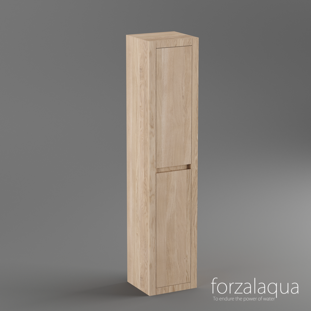 COLUMN CABINET GELA 2.0 OAK OYSTER 38X35X180CM L&R 2D.