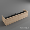 BATHR. VANITY RENO 2.0 OAK OYSTER 140X51X40CM TOP OPEN 2D.