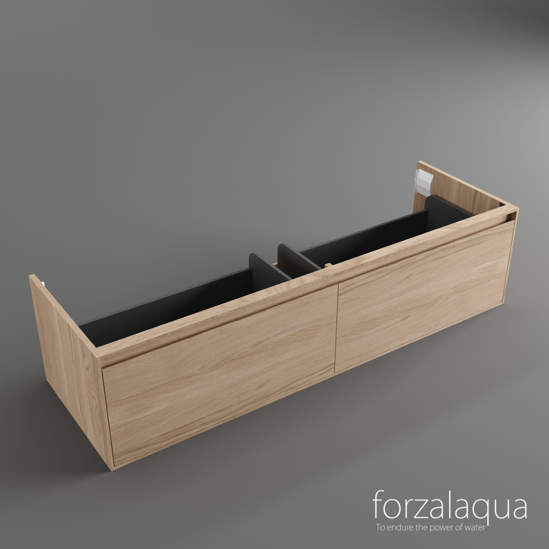 BATHR. VANITY RENO 2.0 OAK OYSTER 59,5X39,5X60CM TOP OPEN 2D.