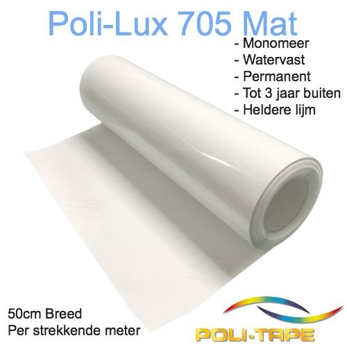 Poli-Lux 705 - Monomeer laminaat folie mat - 50cm breed, per meter 