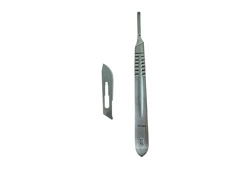 Scalpelknife stainless SC4 knife with 1 blade