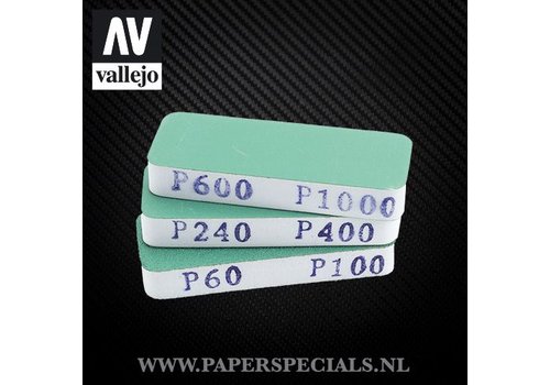 Vallejo Vallejo - Flexi Sander Dual Grit 80x30x12mm - pak van 3