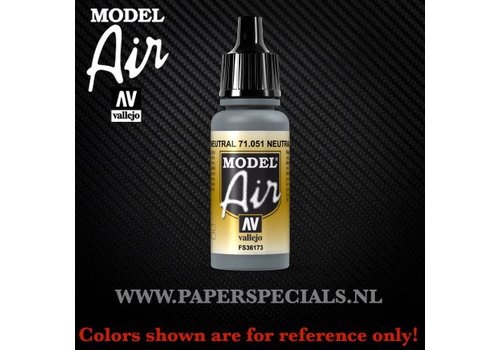 Vallejo Vallejo - Model Air 17ml - 71.051 Neutral Gray