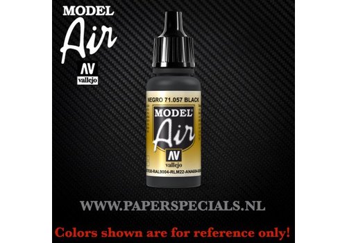 Vallejo Vallejo - Model Air 17ml - 71.057 Black